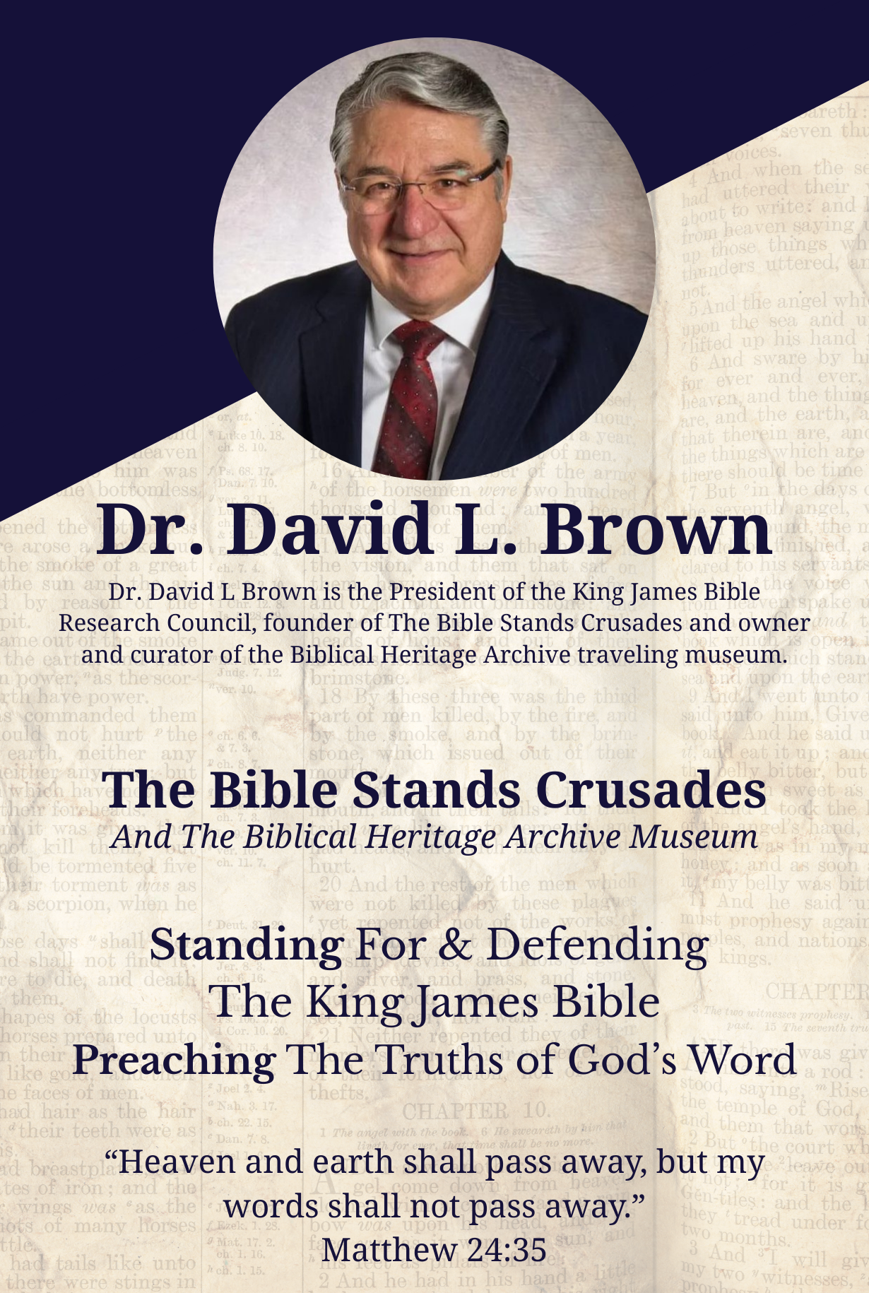 The Bible Stands Crusades Front